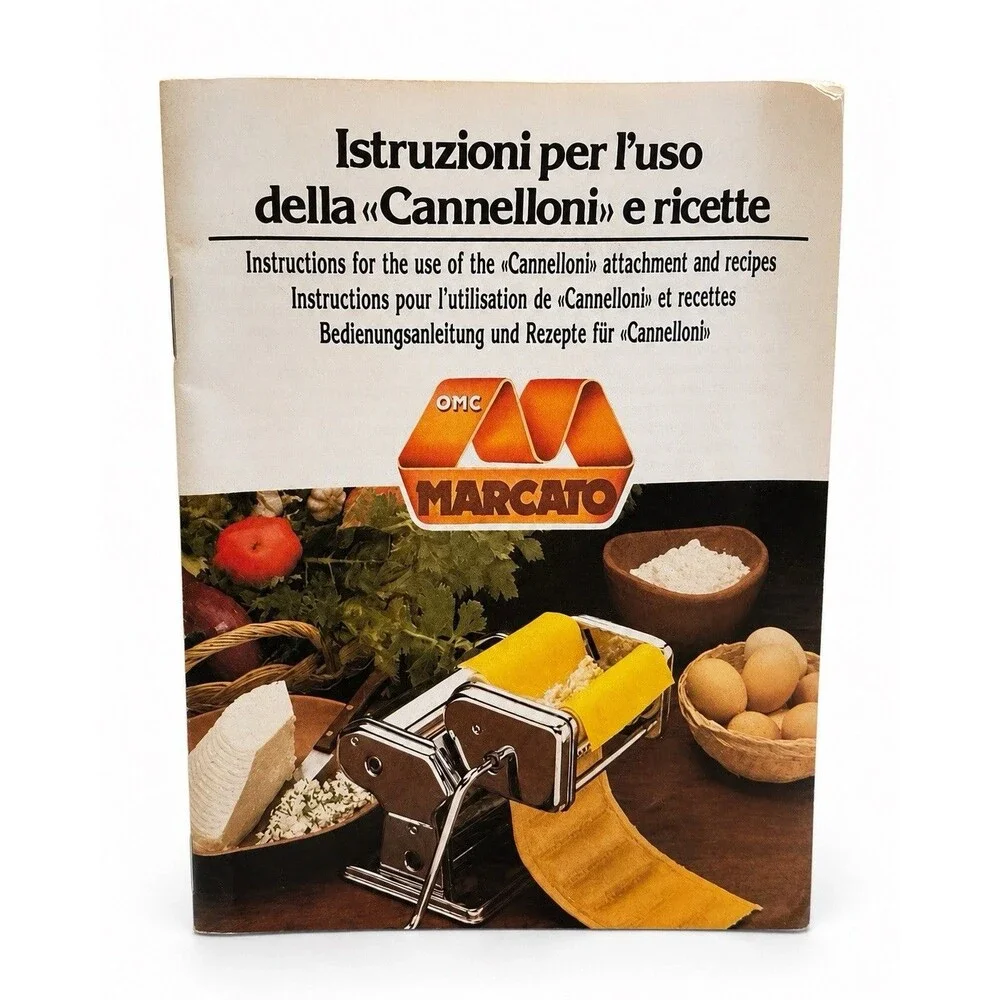 Vintage Marcato Atlas Cannelloni Attachment Pasta Maker Made in Italy